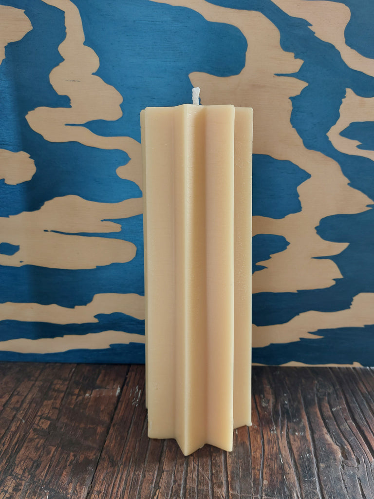 8 point star - Pure Alberta beeswax handmade candles.