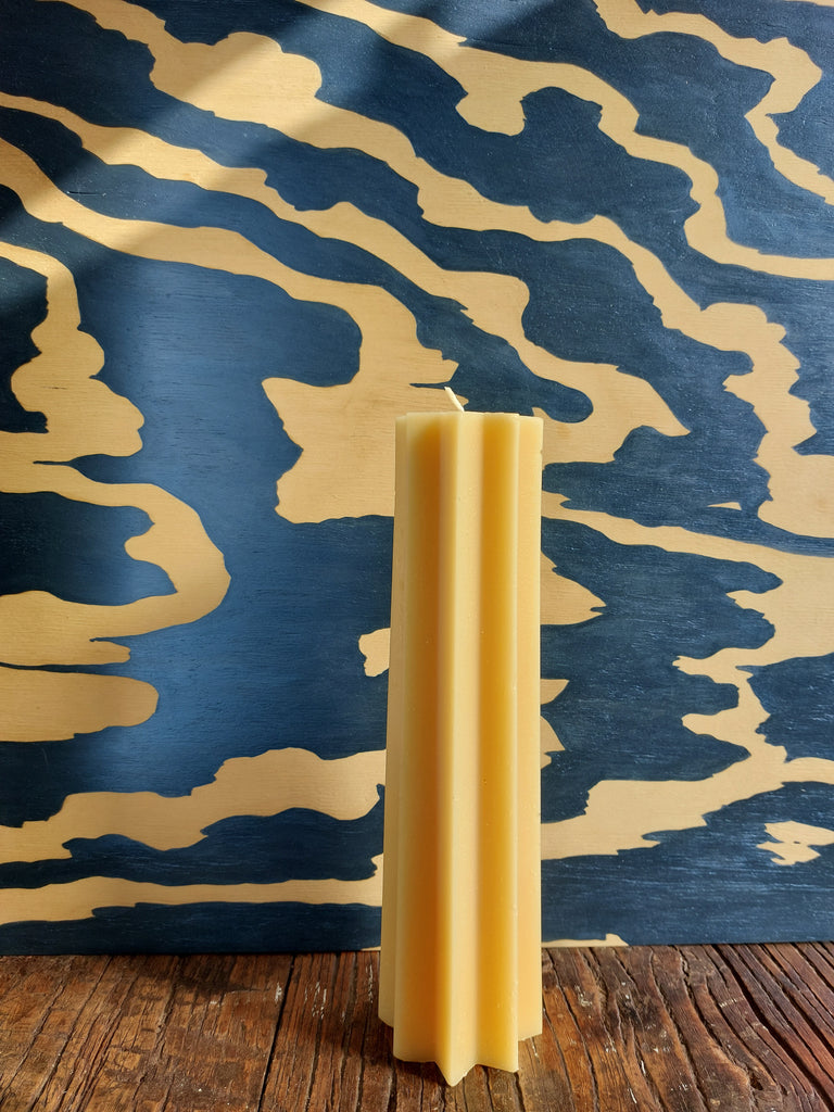 8 point star - Pure Alberta beeswax handmade candles.